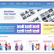 Screenshot of the NCcareers homepage